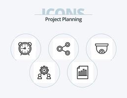 Project Planing Line Icon Pack 5 Icon Design. upload. drawer. configure. close. setting vector