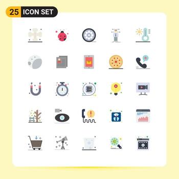 25 plano color concepto para sitios web móvil y aplicaciones Dom solución línea red conexión editable vector diseño elementos