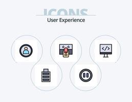 User Experience Line Filled Icon Pack 5 Icon Design. bubble . user. person . vector