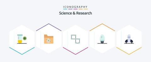 Science 25 Flat icon pack including space. science. connection. rocket. candle vector