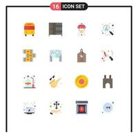 Modern Set of 16 Flat Colors and symbols such as education shortlisted ecommerce recruitment candidate Editable Pack of Creative Vector Design Elements