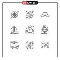9 9 creativo íconos moderno señales y símbolos de enfermedad juego movember descargar contenido editable vector diseño elementos