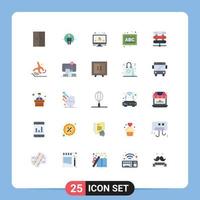 25 Creative Icons Modern Signs and Symbols of computing preschool identity blocks science Editable Vector Design Elements