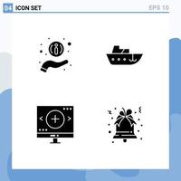 Modern Set of Solid Glyphs and symbols such as help glass boat yacht search Editable Vector Design Elements