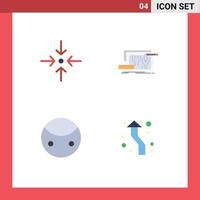 Pictogram Set of 4 Simple Flat Icons of arrow sign architecture design symbols Editable Vector Design Elements