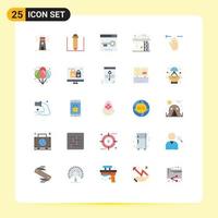 25 Creative Icons Modern Signs and Symbols of three fingers hand media gestures construction Editable Vector Design Elements