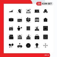 25 Creative Icons Modern Signs and Symbols of dumbbell lost success internet connection Editable Vector Design Elements