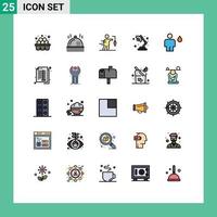 25 Creative Icons Modern Signs and Symbols of body school business light lamp Editable Vector Design Elements