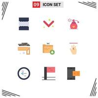 9 Creative Icons Modern Signs and Symbols of hand cursor safe folder measurement gdpr document Editable Vector Design Elements