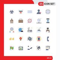 25 Universal Flat Colors Set for Web and Mobile Applications label gadget minimize devices chipset Editable Vector Design Elements