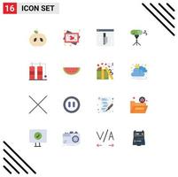 Universal Icon Symbols Group of 16 Modern Flat Colors of vacation diving investigation special photo Editable Pack of Creative Vector Design Elements