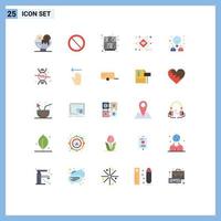 Pack of 25 creative Flat Colors of smart camera iot user internet of things open Editable Vector Design Elements