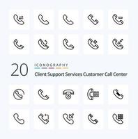 20 Call Line icon Pack like call phone call contact mobile vector