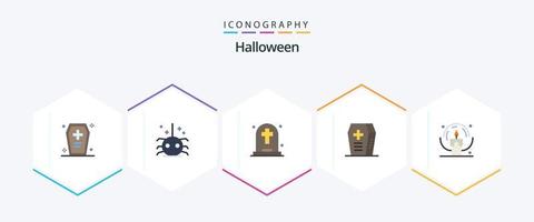 Halloween 25 Flat icon pack including halloween. holiday. spider. halloween. tombstone vector