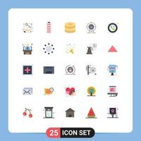 Universal Icon Symbols Group of 25 Modern Flat Colors of hotel wifi energy browser food Editable Vector Design Elements