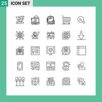 Pictogram Set of 25 Simple Lines of marketing cart video business finance Editable Vector Design Elements