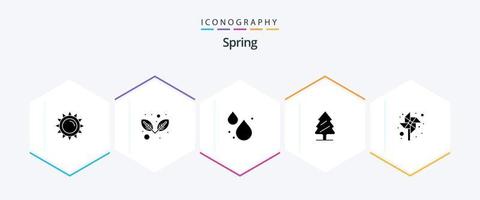 Spring 25 Glyph icon pack including . kids. droop. children. spring vector