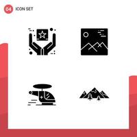 valores vector icono paquete de 4 4 línea señales y símbolos para mejor calidad helicóptero bienes imagen ambulancia editable vector diseño elementos