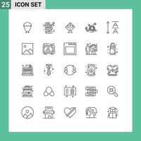 Universal Icon Symbols Group of 25 Modern Lines of twitter font festival clouds landscape Editable Vector Design Elements