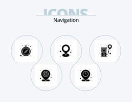 Navigation Glyph Icon Pack 5 Icon Design. map. gas station. location pin. pin. location vector