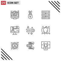 9 Thematic Vector Outlines and Editable Symbols of comet law computing digital copy right Editable Vector Design Elements