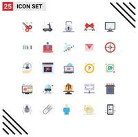 Pictogram Set of 25 Simple Flat Colors of device computer lock pad sale friday Editable Vector Design Elements