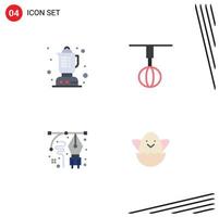 Stock Vector Icon Pack of 4 Line Signs and Symbols for blender design appliances house pen Editable Vector Design Elements