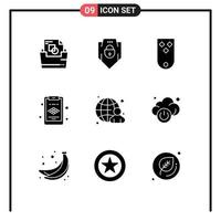 9 9 creativo íconos moderno señales y símbolos de humano empresario diamantes capa Tres editable vector diseño elementos
