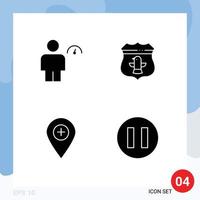 Solid Glyph concept for Websites Mobile and Apps avatar plus indicator usa map Editable Vector Design Elements