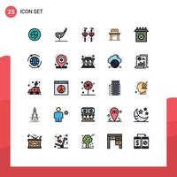 25 Creative Icons Modern Signs and Symbols of product chair golf student love Editable Vector Design Elements