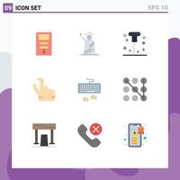 Universal Icon Symbols Group of 9 Modern Flat Colors of interface zoom usa pinch opened Editable Vector Design Elements