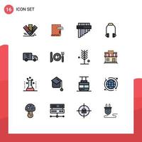 16 Creative Icons Modern Signs and Symbols of delivery phone repair earphone pan Editable Creative Vector Design Elements