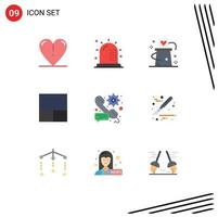 Universal Icon Symbols Group of 9 Modern Flat Colors of preference call card layout trick Editable Vector Design Elements