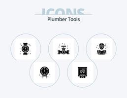 Plumber Glyph Icon Pack 5 Icon Design. . fire. . plumber vector