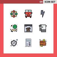 9 Creative Icons Modern Signs and Symbols of web time vehicles hold clock Editable Vector Design Elements