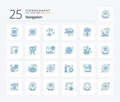 Navigation 25 Blue Color icon pack including gallery. map. map. location. online vector