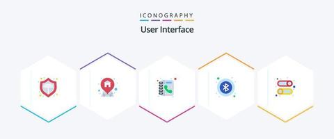 User Interface 25 Flat icon pack including . user. phone. interface. user vector