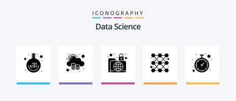 datos Ciencias glifo 5 5 icono paquete incluso línea. cuadro. espacio. bar. infraestructura. creativo íconos diseño vector