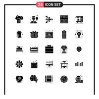 25 Creative Icons Modern Signs and Symbols of shopping online sport arrow algorithm Editable Vector Design Elements