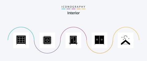Interior Glyph 5 Icon Pack Including . interior. vector
