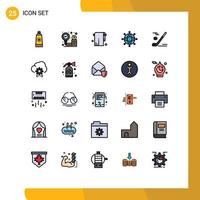 Universal Icon Symbols Group of 25 Modern Filled line Flat Colors of ice worldwide jack valentine connection Editable Vector Design Elements