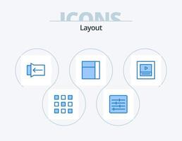 Layout Blue Icon Pack 5 Icon Design. . grid. wireframe vector