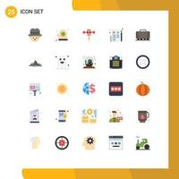 Universal Icon Symbols Group of 25 Modern Flat Colors of hill tank chinese railroad page Editable Vector Design Elements