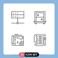 Universal Icon Symbols Group of 4 Modern Filledline Flat Colors of admin automation server dressing technology Editable Vector Design Elements