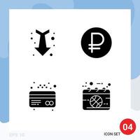 Editable Vector Line Pack of Simple Solid Glyphs of arrow card straight money calendar Editable Vector Design Elements