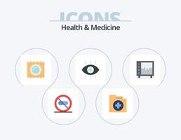 Health and Medicine Flat Icon Pack 5 Icon Design. fitness. disease. first. pregnancy. medical vector