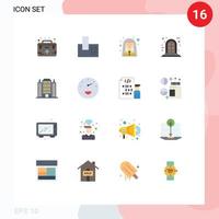 16 Creative Icons Modern Signs and Symbols of resort panel phone frame nun Editable Pack of Creative Vector Design Elements