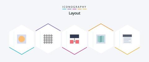 Layout 25 Flat icon pack including . website. layout. web. map vector