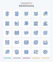 Creative Economy 25 Blue icon pack  Such As economy. money. money. bitcoin. bombshell vector