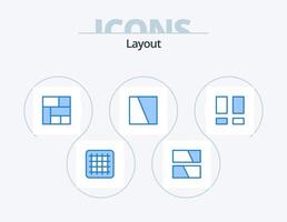 Layout Blue Icon Pack 5 Icon Design. . layout. section. interface. layout vector